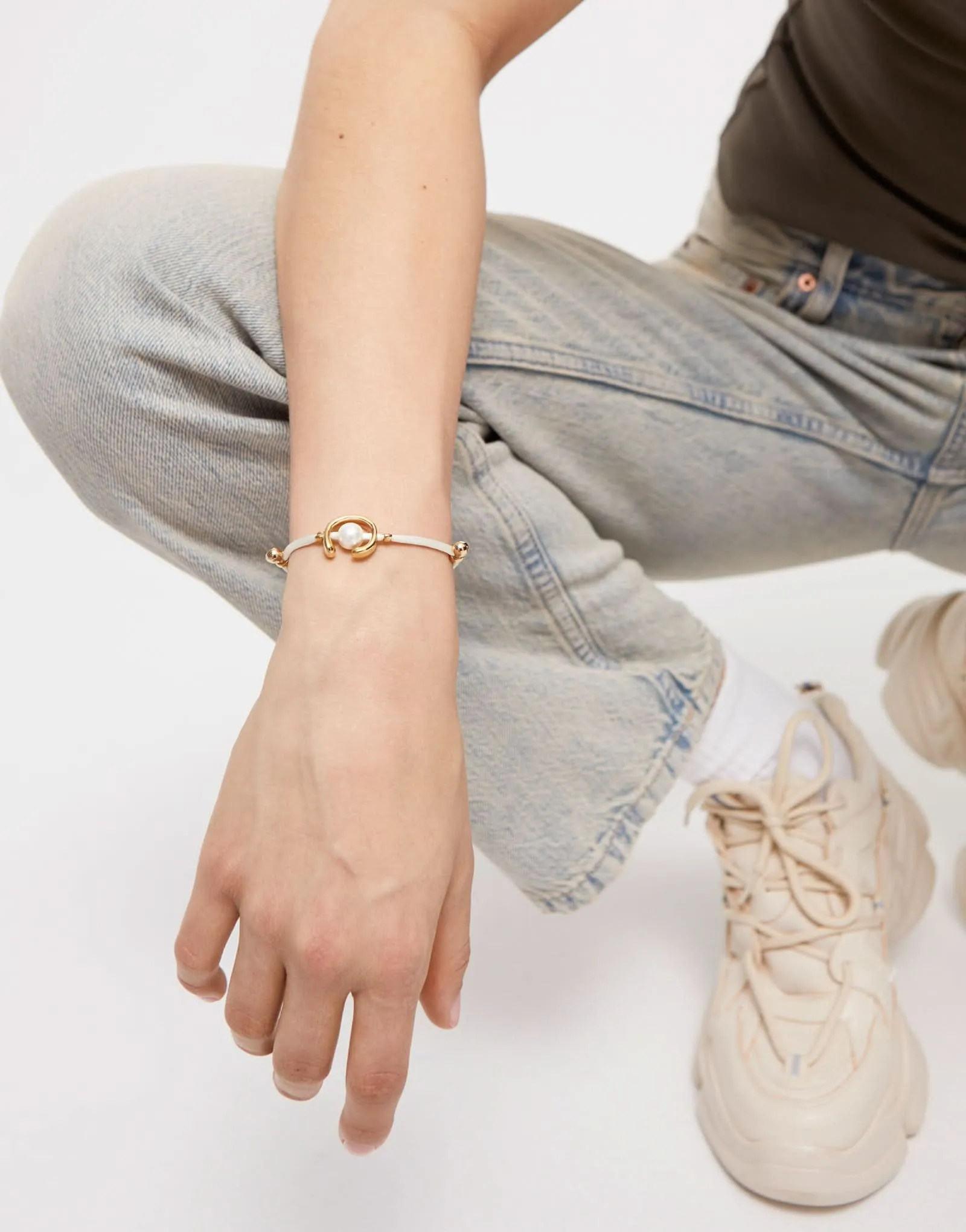 18k Gold Plated Ser Diferente Cream Bracelet PUL2505CREORO0M Unode50 Jewelry And Accessories