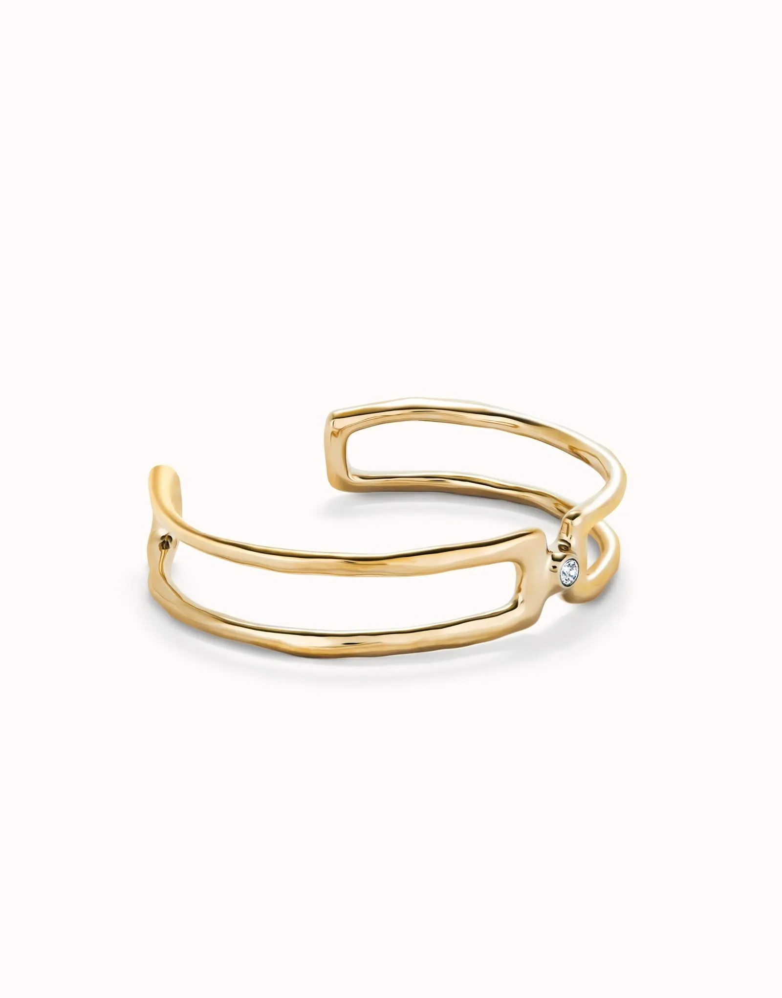 18k Gold Plated Ser Indomable White Bangle Bracelet PUL2446BLNORO0 Unode50 Jewelry And Accessories