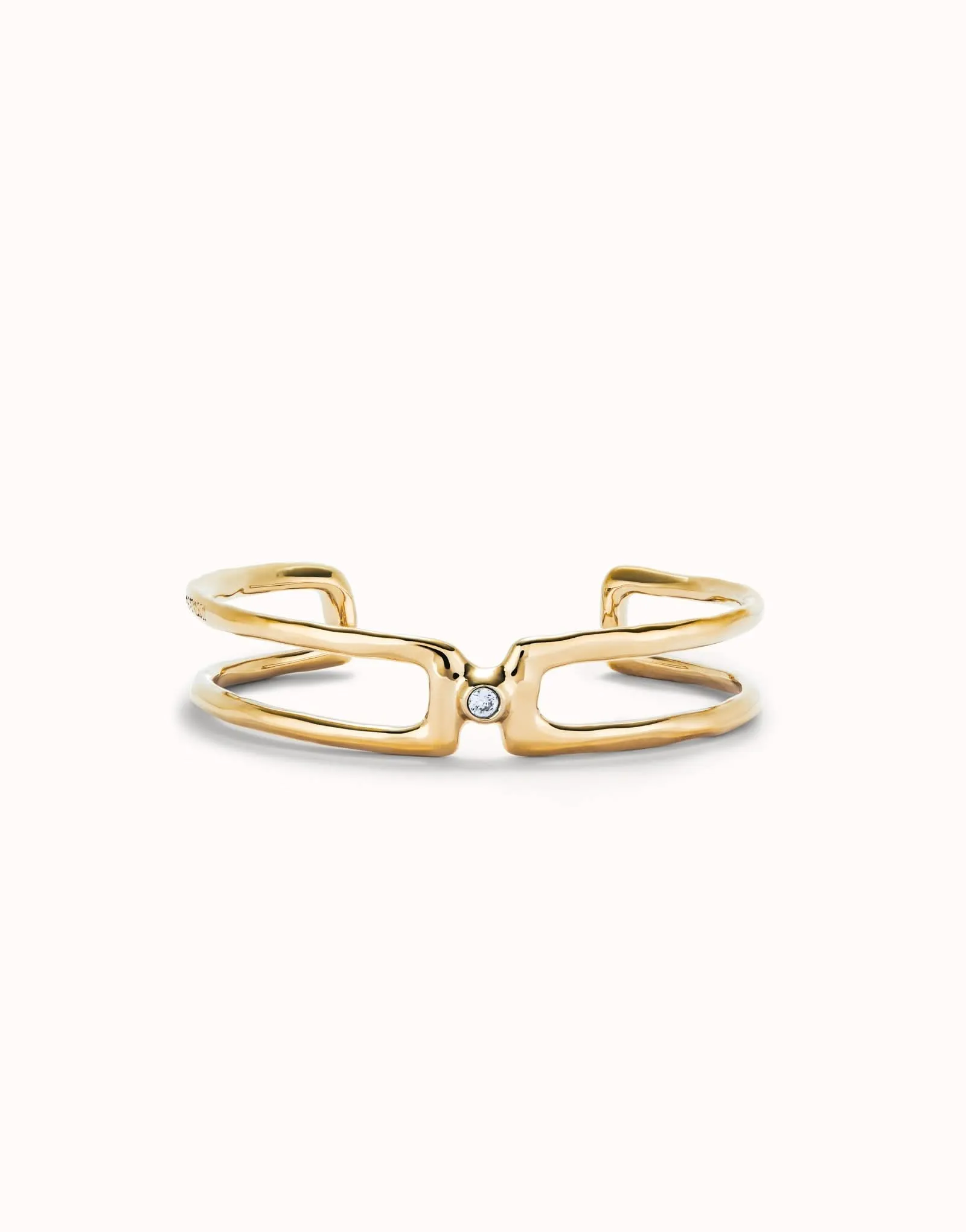 18k Gold Plated Ser Indomable White Bangle Bracelet PUL2446BLNORO0 Unode50 Jewelry And Accessories