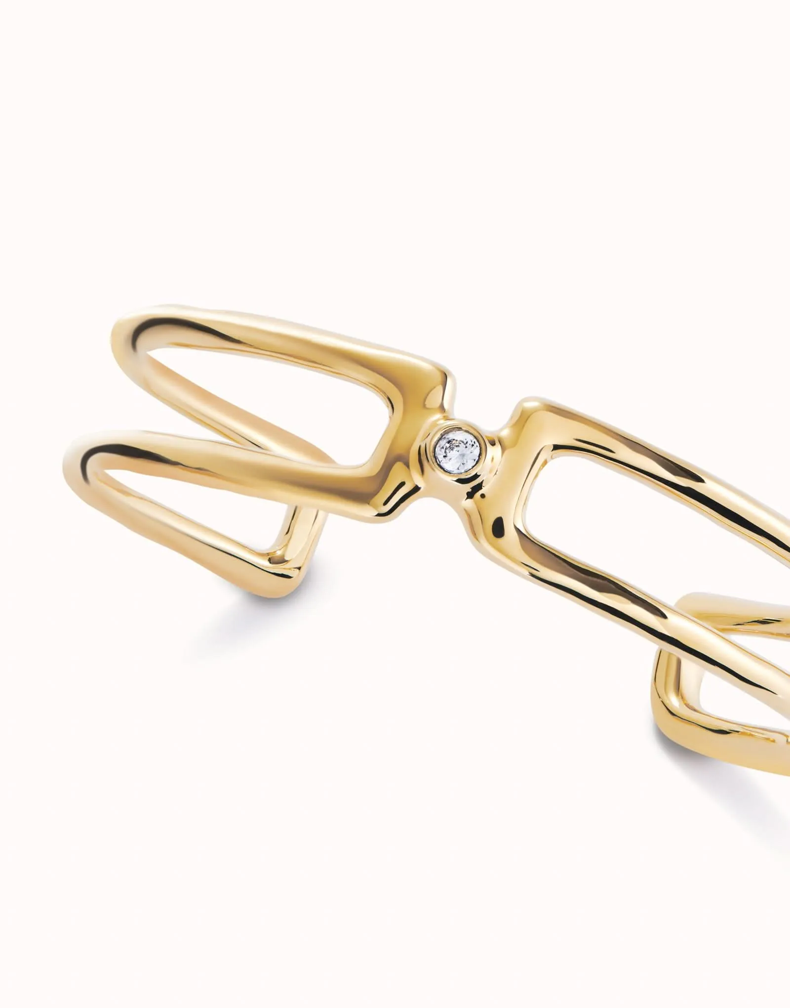 18k Gold Plated Ser Indomable White Bangle Bracelet PUL2446BLNORO0 Unode50 Jewelry And Accessories