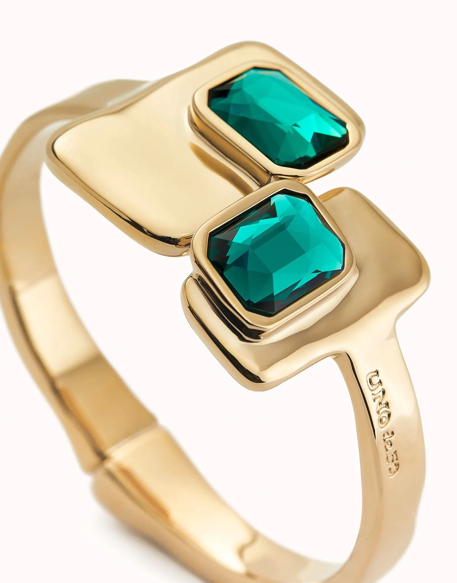 18k Gold Plated Ser Magnetica Green Bangle Bracelet PUL2486VRDORO0 Unode50 Jewelry And Accessories