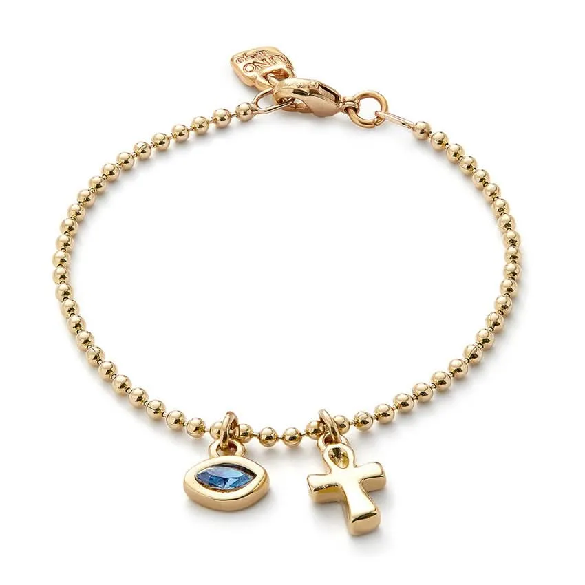 18k Gold Plated Ser Unico Blue Bracelet PUL2560AZUORO0 Unode50 Jewelry And Accessories