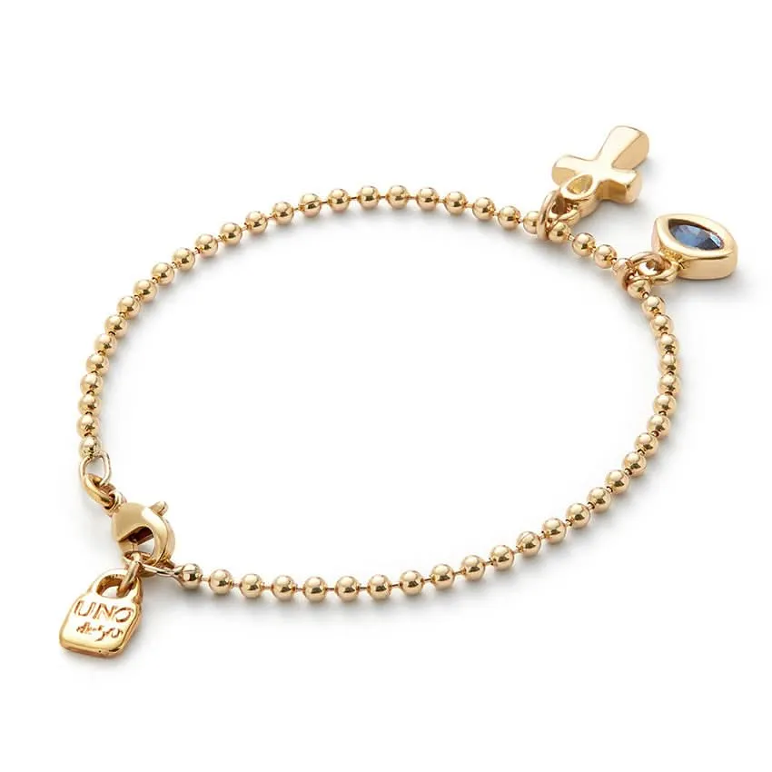 18k Gold Plated Ser Unico Blue Bracelet PUL2560AZUORO0 Unode50 Jewelry And Accessories