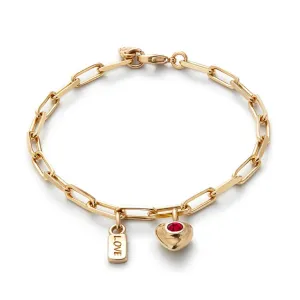 18k Gold Plated Ser Unico Red Bracelet PUL2567ROJORO0 Unode50 Jewelry And Accessories