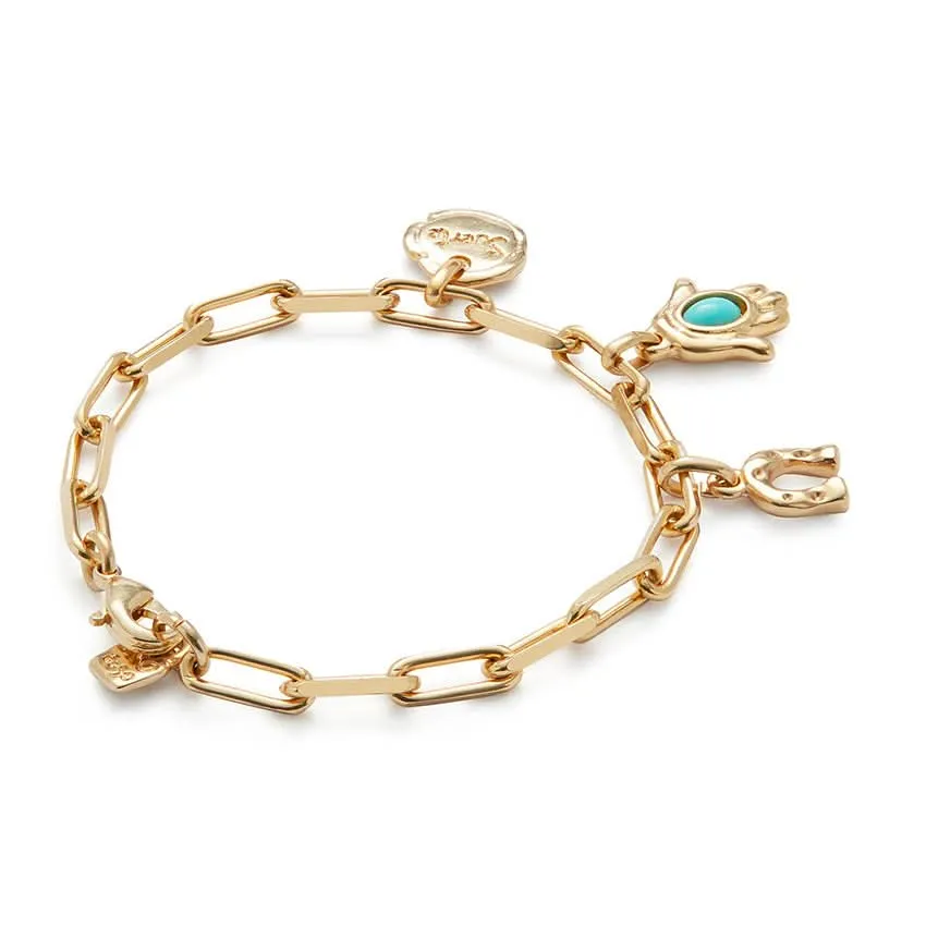18k Gold Plated Ser Unico Turquoise Bracelet PUL2566TQSORO0 Unode50 Jewelry And Accessories