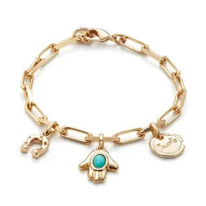 18k Gold Plated Ser Unico Turquoise Bracelet PUL2566TQSORO0 Unode50 Jewelry And Accessories