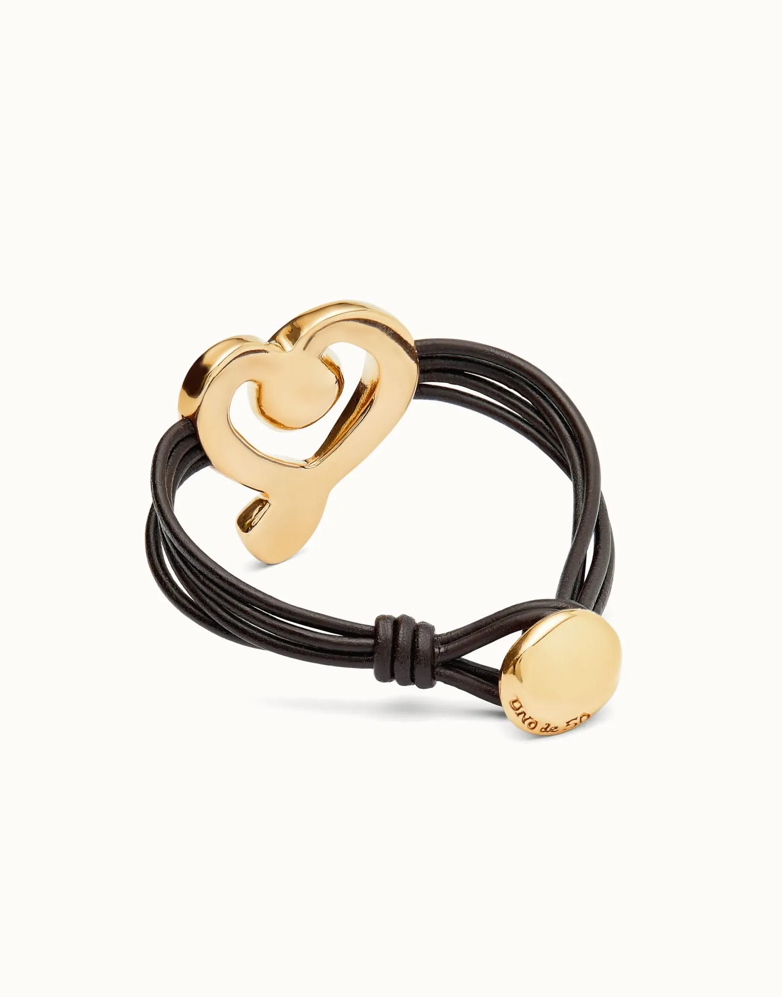 18k Gold Sterling Silver Plated Ser Expresiva Black Bracelet PUL2542NGRORO0 Unode50 Jewelry And Accessories
