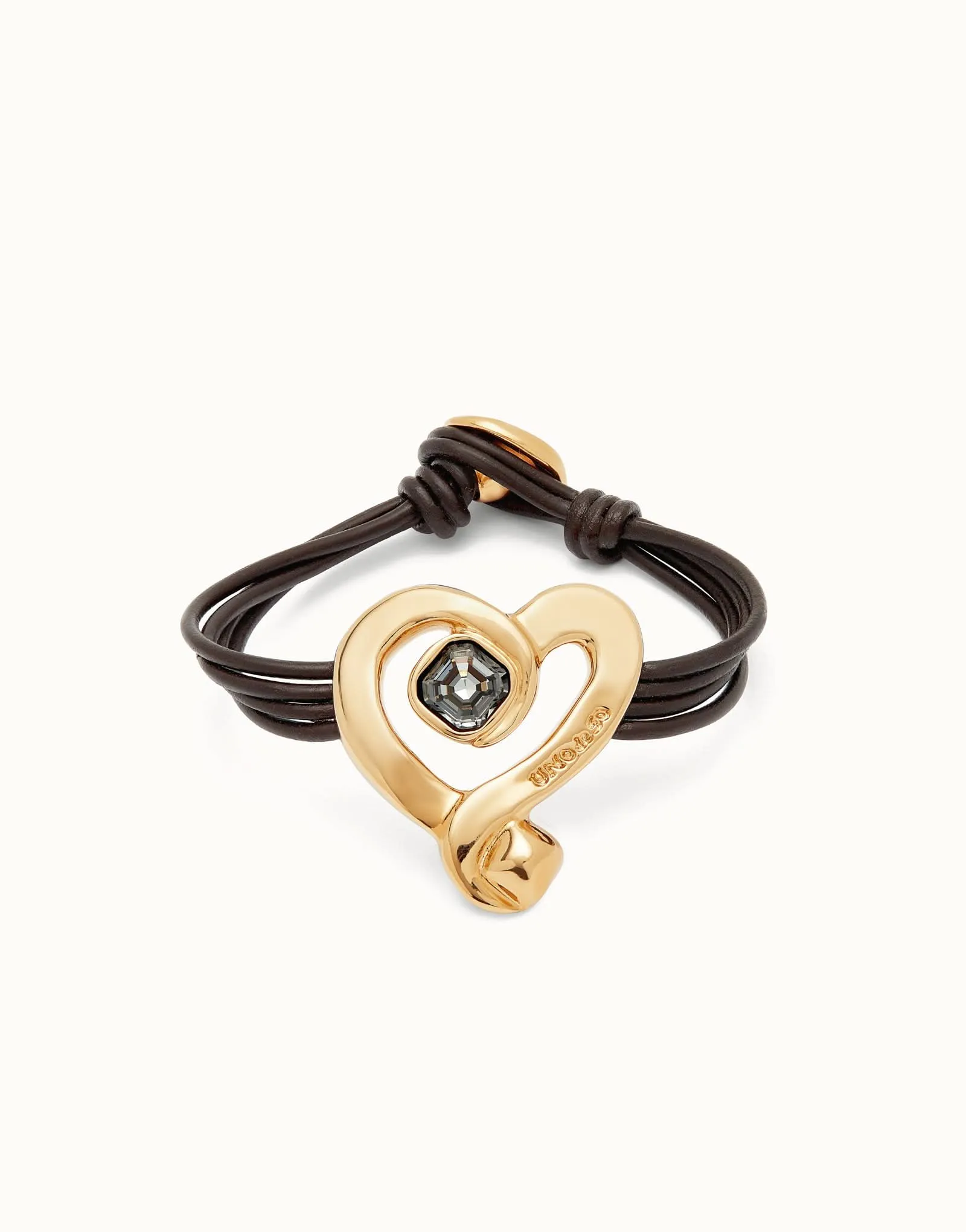 18k Gold Sterling Silver Plated Ser Expresiva Black Bracelet PUL2542NGRORO0 Unode50 Jewelry And Accessories
