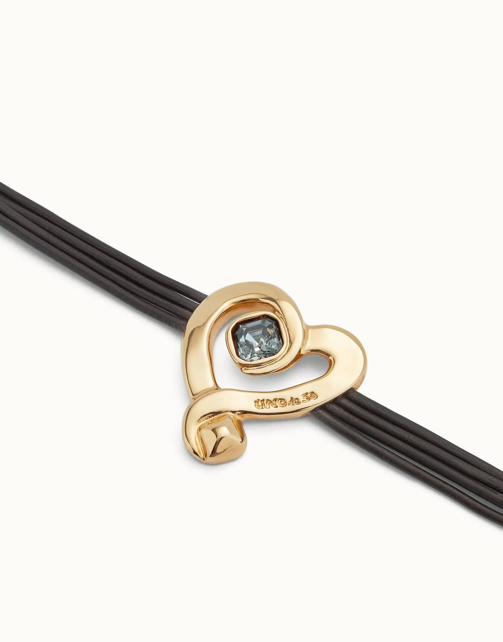 18k Gold Sterling Silver Plated Ser Expresiva Black Bracelet PUL2542NGRORO0 Unode50 Jewelry And Accessories