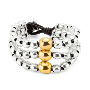 18k Gold Sterling Silver Plated Ser Intrepida Gold Bracelet PUL2550OROMTL0 Unode50 Jewelry And Accessories