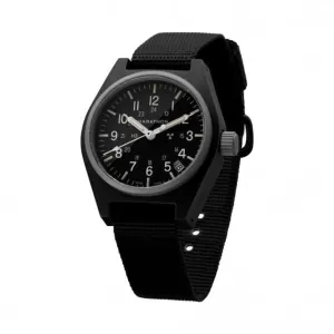 34mm Black General Purpose Quartz Date (GPQ) Ballistic Nylon Watch