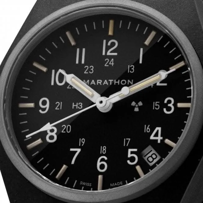34mm Black General Purpose Quartz Date (GPQ) Ballistic Nylon Watch