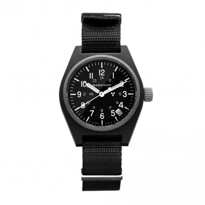 34mm Black General Purpose Quartz Date (GPQ) Nylon DEFSTAN Watch