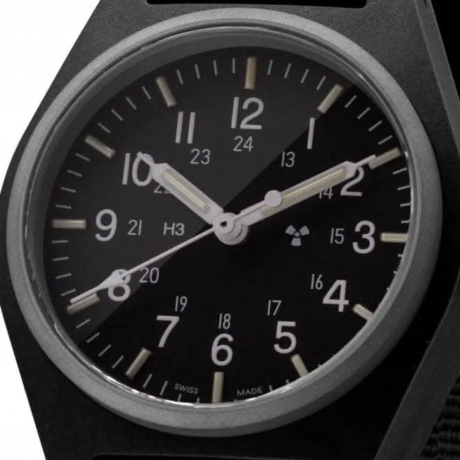 34mm Black General Purpose Quartz (GPQ) Nylon DEFSTAN Watch