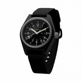 34mm Black General Purpose Quartz Date (GPQ) Ballistic Nylon Watch