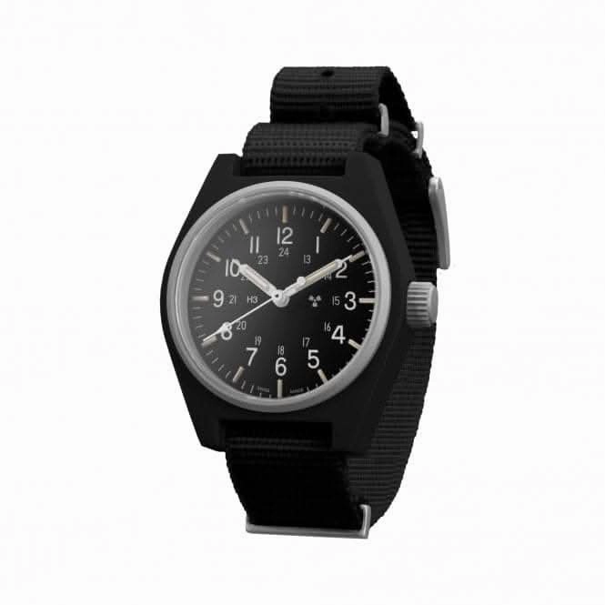 34mm Black General Purpose Quartz (GPQ) Nylon DEFSTAN Watch