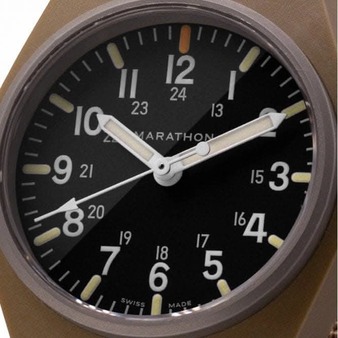 34mm Desert Tan General Purpose Quartz MaraGlo (GPQ) Ballistic Nylon Watch