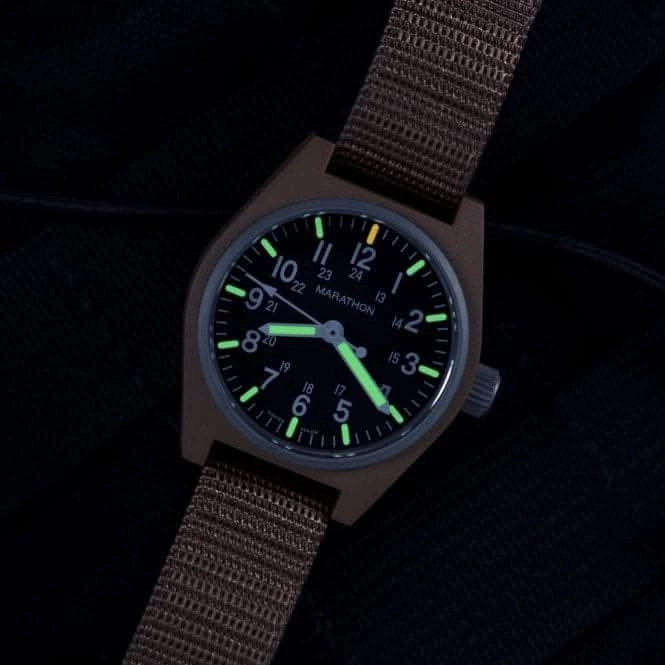 34mm Desert Tan General Purpose Quartz MaraGlo (GPQ) Ballistic Nylon Watch