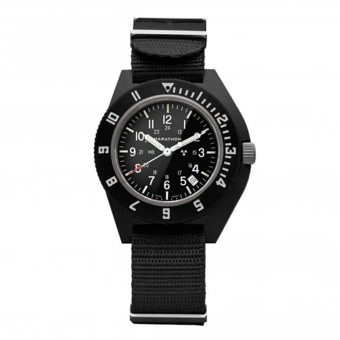 41mm Black Pilot's Navigator Date Nylon DEFSTAN Watch