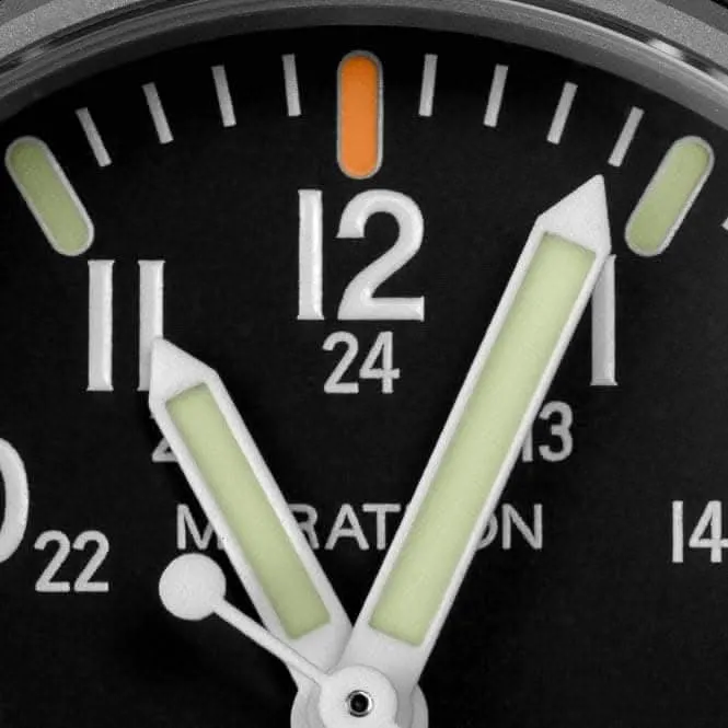 41mm MaraGlo Black Navigator w Date (NAV-DM) Nylon DEFSTAN Watch