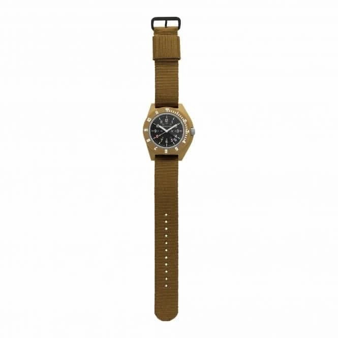 41mm Desert Tan Pilot's Navigator Date Ballistic Nylon Watch