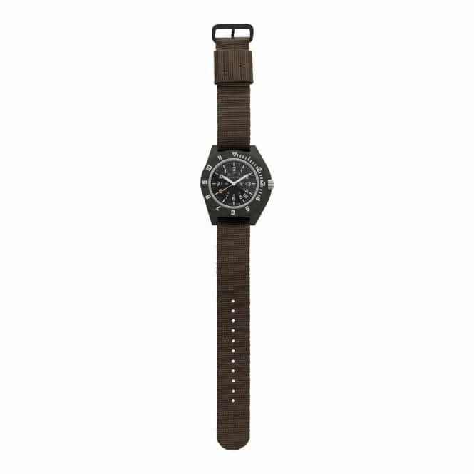 41mm Sage Green Pilot's Navigator Date Ballistic Nylon Watch