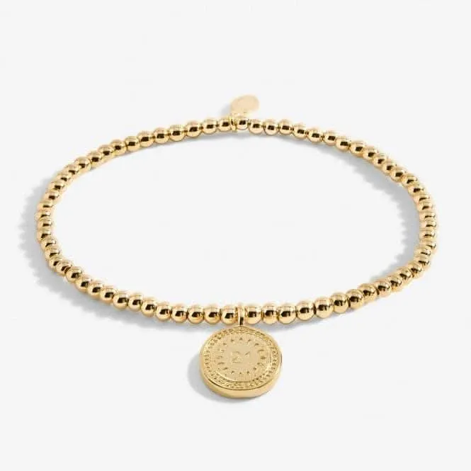 A Little 21st Birthday Gold Plated 17.5cm Stretch Bracelet 6988 Joma Jewellery