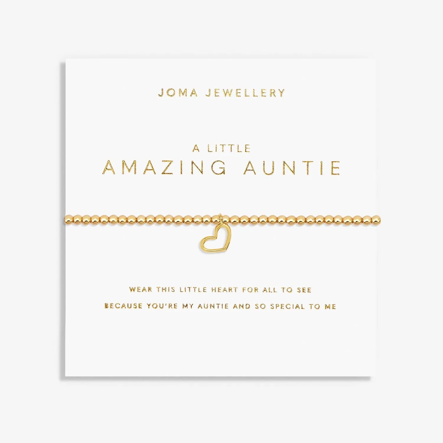 A Little Amazing Auntie Gold Plated Bracelet 7588 Joma Jewellery