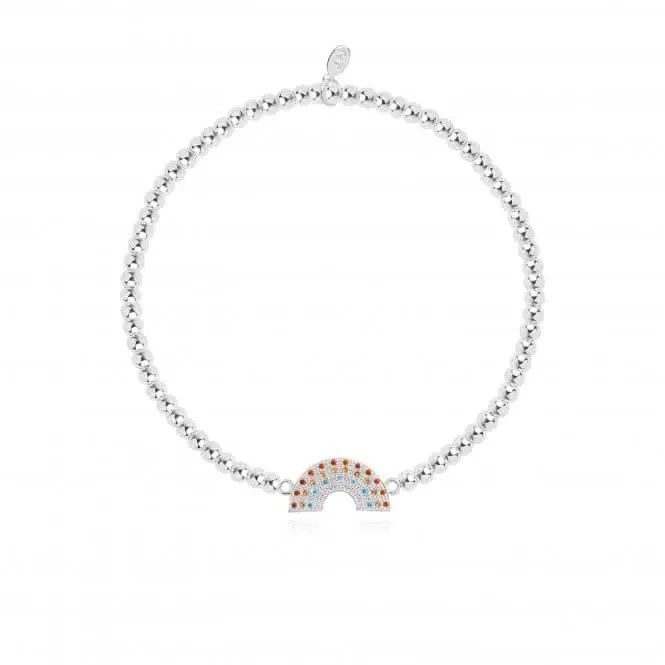 A Little Be Kind Silver 17.5cm Stretch Bracelet 4361 Joma Jewellery