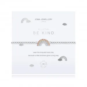 A Little Be Kind Silver 17.5cm Stretch Bracelet 4361 Joma Jewellery