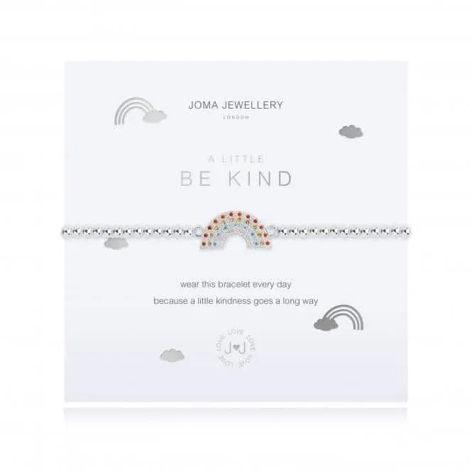 A Little Be Kind Silver 17.5cm Stretch Bracelet 4361 Joma Jewellery