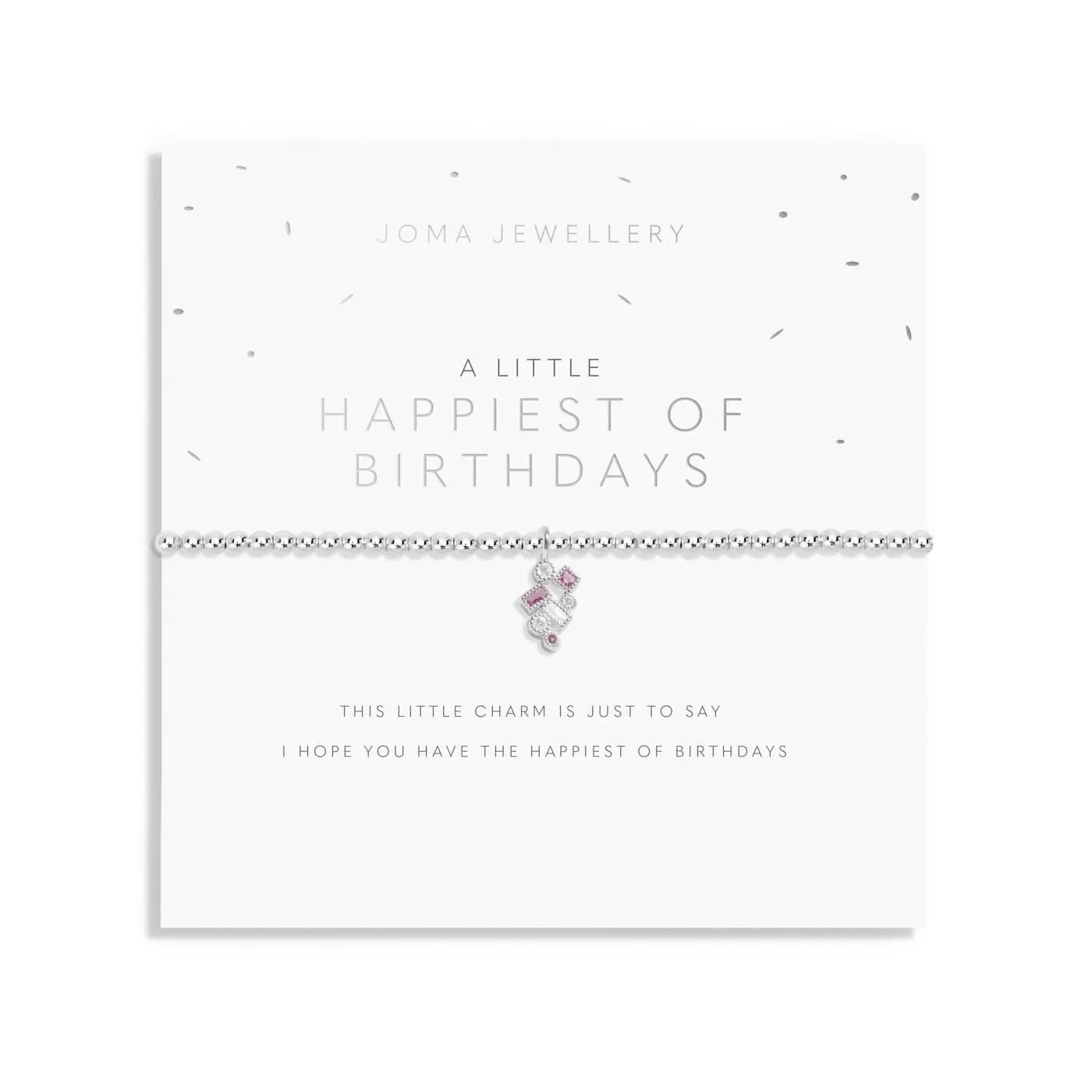 A Little Happiest of Birthdays Silver Plated Bracelet 8149 Joma Jewellery