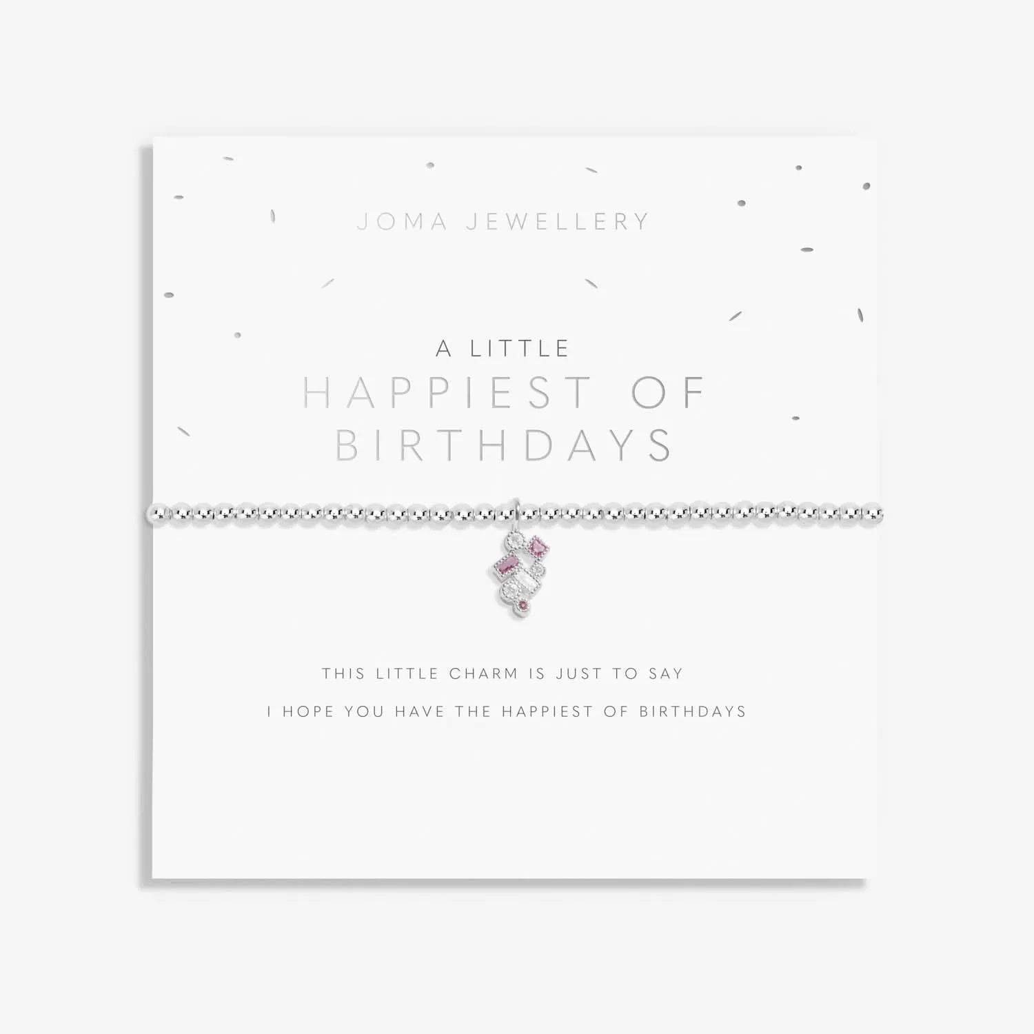 A Little Happiest of Birthdays Silver Plated Bracelet 8149 Joma Jewellery