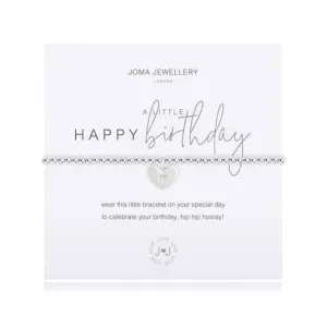 A Little Happy Birthday Silver 17.5cm Bracelet 4081 Joma Jewellery