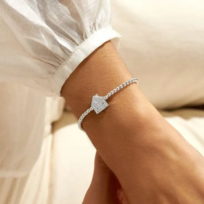 A Little Happy First Home Silver Plated 17.5cm Stretch Bracelet 7003 Joma Jewellery