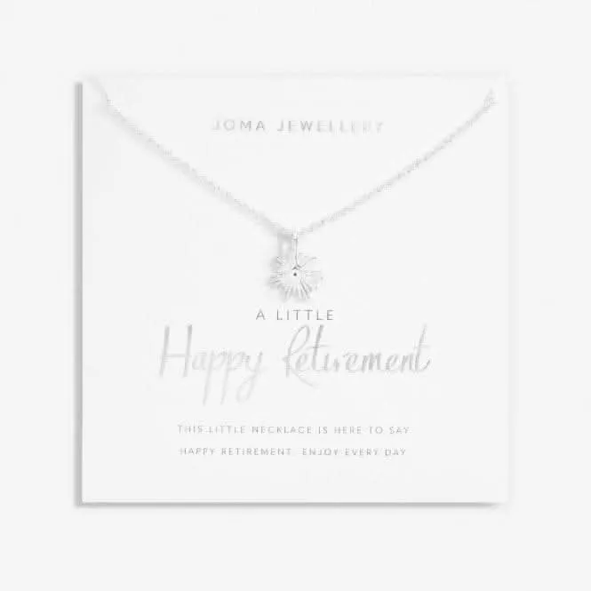 A Little Happy Retirement Silver Plated 46cm   5cm Necklace 6830 Joma Jewellery
