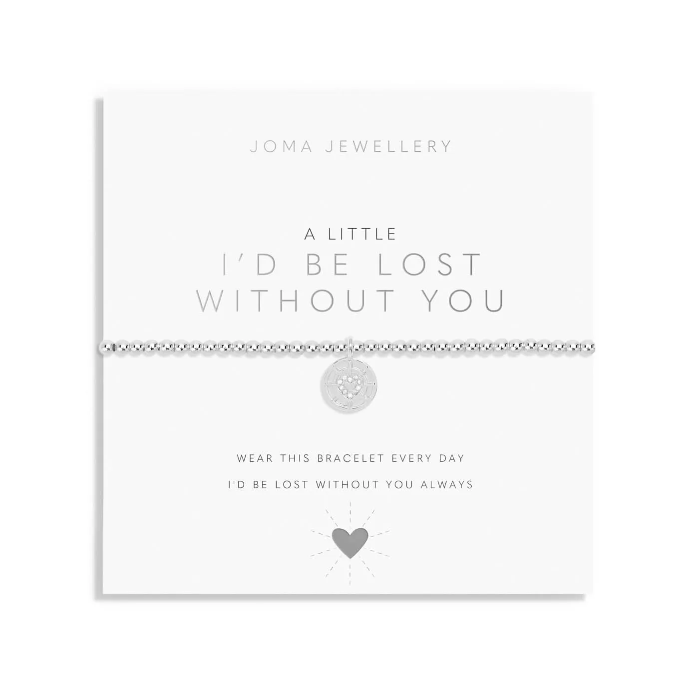 A Little Id Be Lost Without You Silver Plated Bracelet 7401 Joma Jewellery