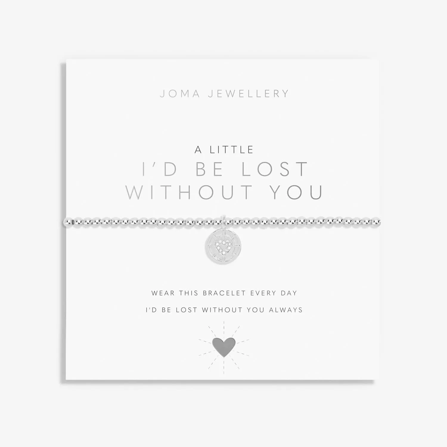 A Little Id Be Lost Without You Silver Plated Bracelet 7401 Joma Jewellery