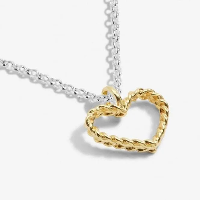 A Little Love Strength Silver Gold Plated 46cm   5cm Necklace 6835 Joma Jewellery