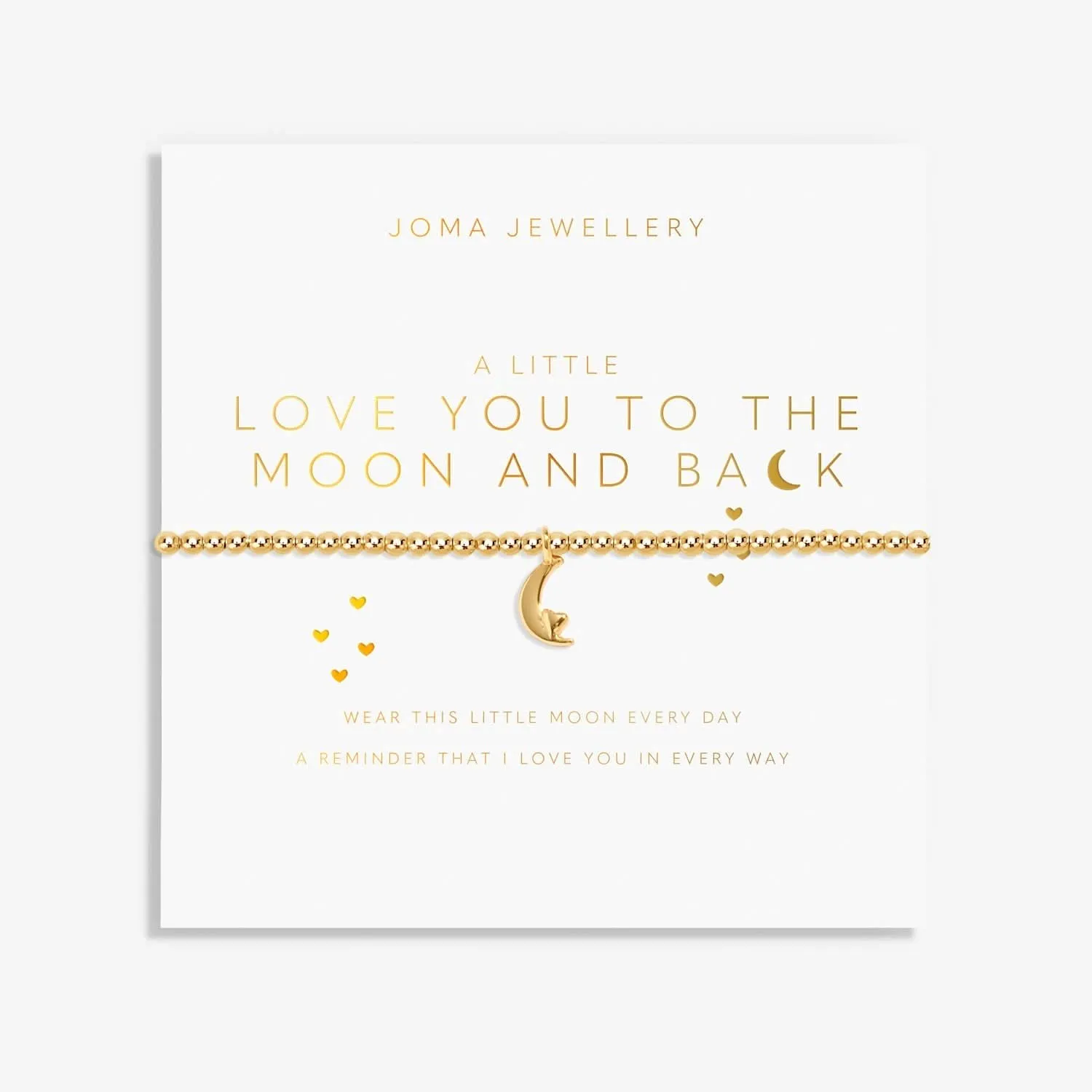 A Little Love You To the Moon & Back Gold Plated Bracelet 8212 Joma Jewellery