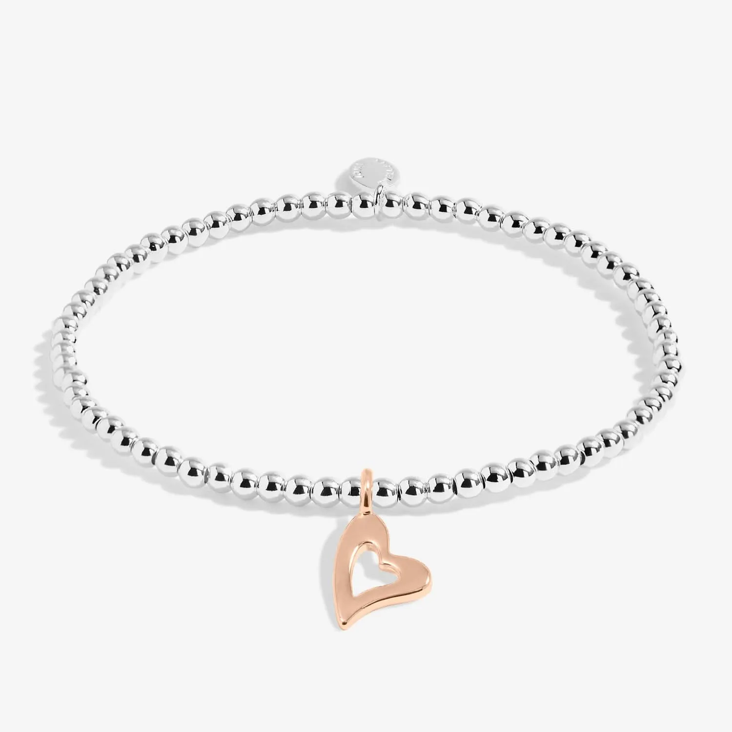 A Little Lucky To Have A Friend Like You Silver Rose Gold Plated Bracelet 7415 Joma Jewellery