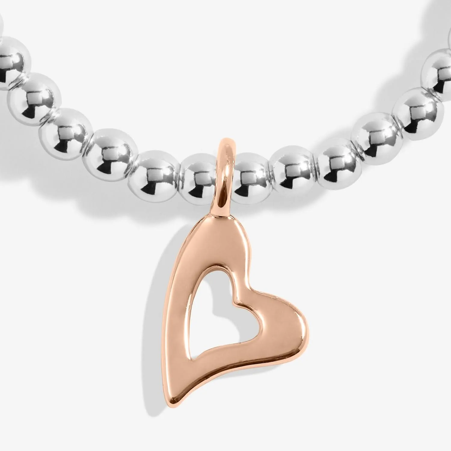 A Little Lucky To Have A Friend Like You Silver Rose Gold Plated Bracelet 7415 Joma Jewellery