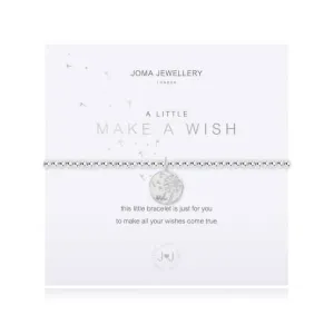 A Little Make A Wish Silver 17.5cm Stretch Bracelet 3800 Joma Jewellery