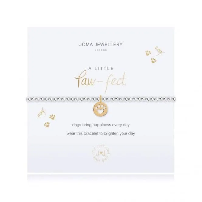 A Little Pawfect Silver 17.5cm Stretch Bracelet 3479 Joma Jewellery