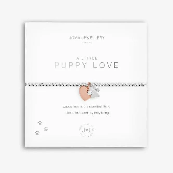 A Little Puppy Love Silver 17.5cm Stretch Bracelet 5230 Joma Jewellery