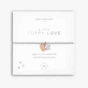 A Little Puppy Love Silver 17.5cm Stretch Bracelet 5230 Joma Jewellery