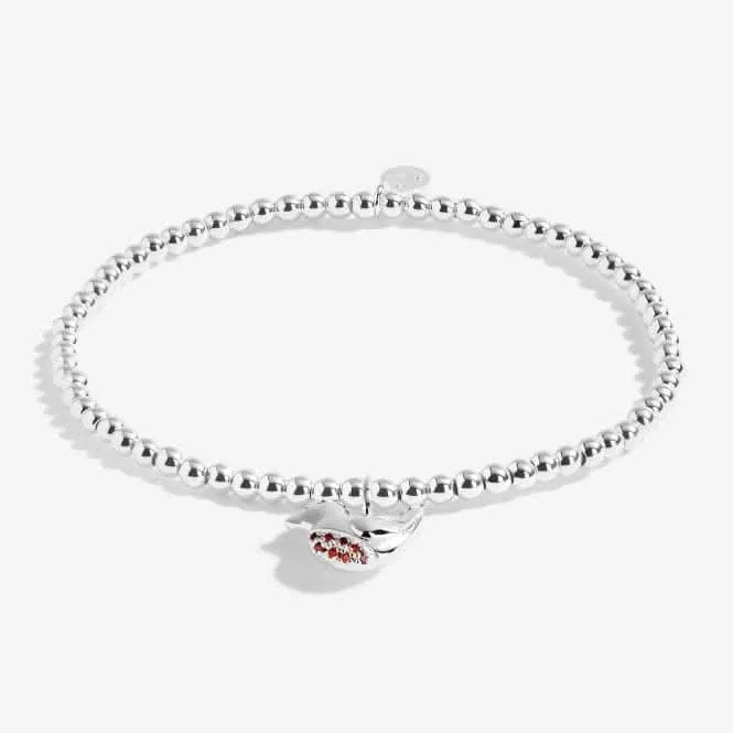 A Little Robins Appear When Loved Ones Are Near Silver Stretch Bracelet 5228 Joma Jewellery