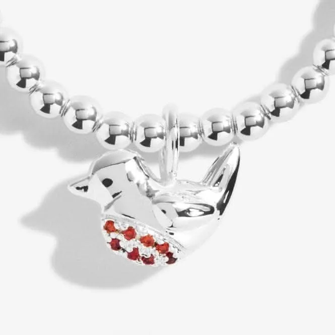 A Little Robins Appear When Loved Ones Are Near Silver Stretch Bracelet 5228 Joma Jewellery