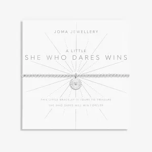 A Little She Who Dares Wins Silver Plated Bracelet 7399 Joma Jewellery