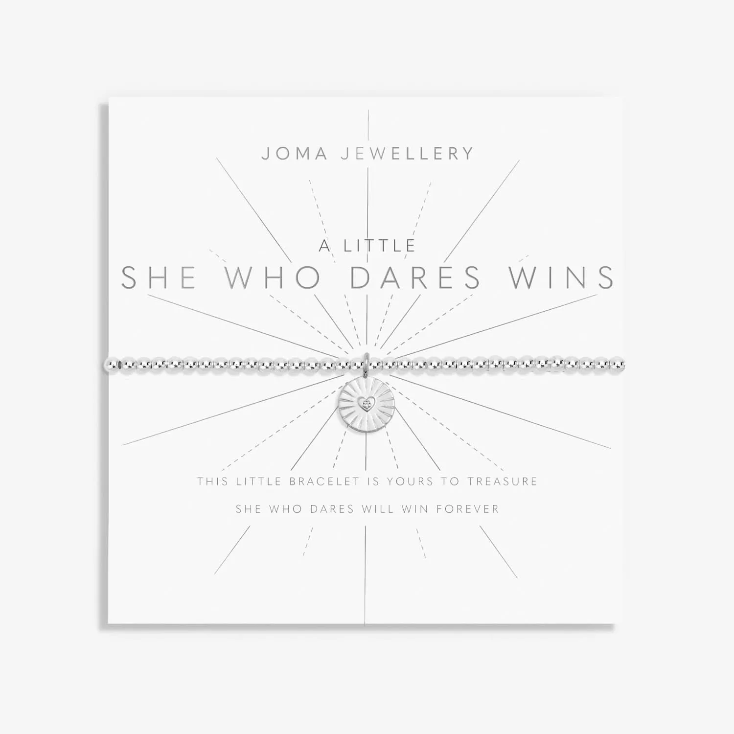 A Little She Who Dares Wins Silver Plated Bracelet 7399 Joma Jewellery